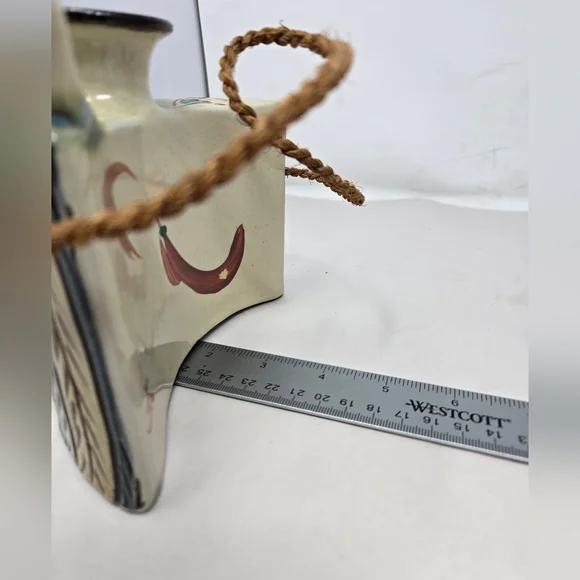 Japenese Okinawa Ceramic Showa Period Awamori Sake Hip Flask Dachibin Handmade - Picture 16 of 16